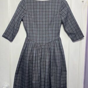 50s Style Hand Made Brili Lady’s grey plaid size small